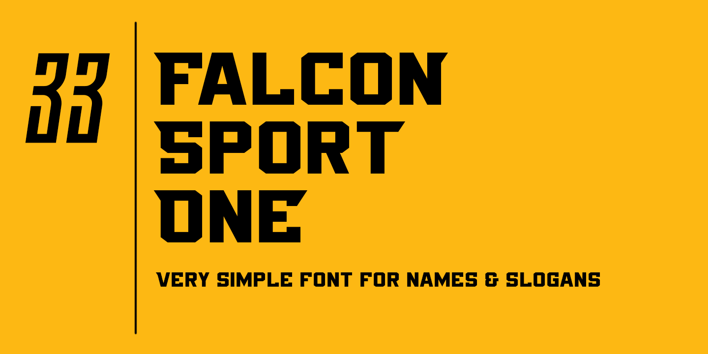 Przykładowa czcionka Falcon Sport #5